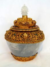 Crystal Treasure Vase Gold plated