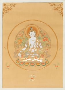 White Tara Hand Painted Thanka