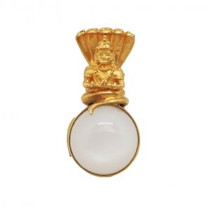 Pure gold Naga statue and Moonstone (Promotion)