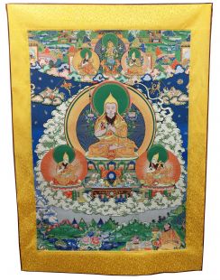 Tsong-kha-pa Embroidery Thanka with frame