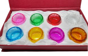 Diamond cut Crystal Bowl,8pcs a set(M)